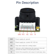 Yahboom Single Column CCD Camera Module Linear Array Sensor, Model: TSL1401+Bracket