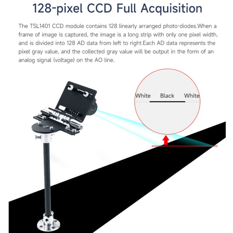Yahboom Single Column CCD Camera Module Linear Array Sensor, Model: TSL1401+Bracket