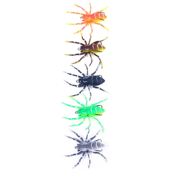 HENGJIA 8cm 7g Lua Spider Soft Bait Bionic Mimic Bait, Color: 5 Colors