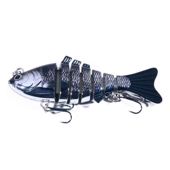 HENGJIA 10cm 24g Bionic Multi-Section Fish Bait Plastic Electroplating Fake Bait(4)