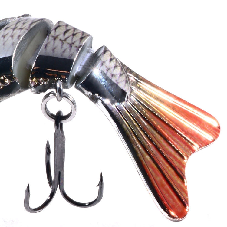HENGJIA 10cm 24g Bionic Multi-Section Fish Bait Plastic Electroplating Fake Bait(6)