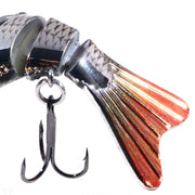 HENGJIA 10cm 24g Bionic Multi-Section Fish Bait Plastic Electroplating Fake Bait(5)