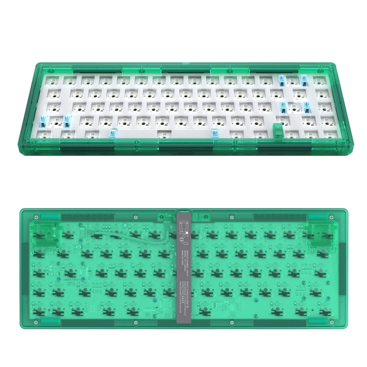 Hot Swap Shaft Wired RGB Back Light Customized Mechanical Keyboard Kit(Green Transparent)