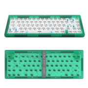 Hot Swap Shaft Wired RGB Back Light Customized Mechanical Keyboard Kit(Green Transparent)