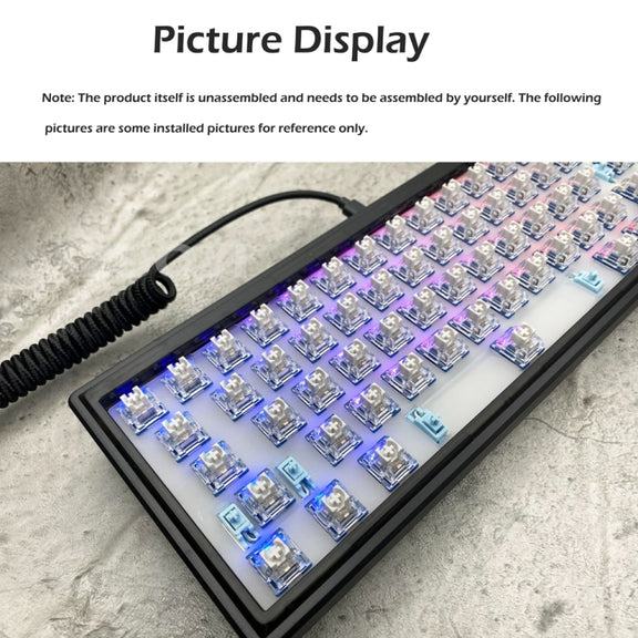Hot Swap Shaft Wired RGB Back Light Customized Mechanical Keyboard Kit(Purple Transparent)