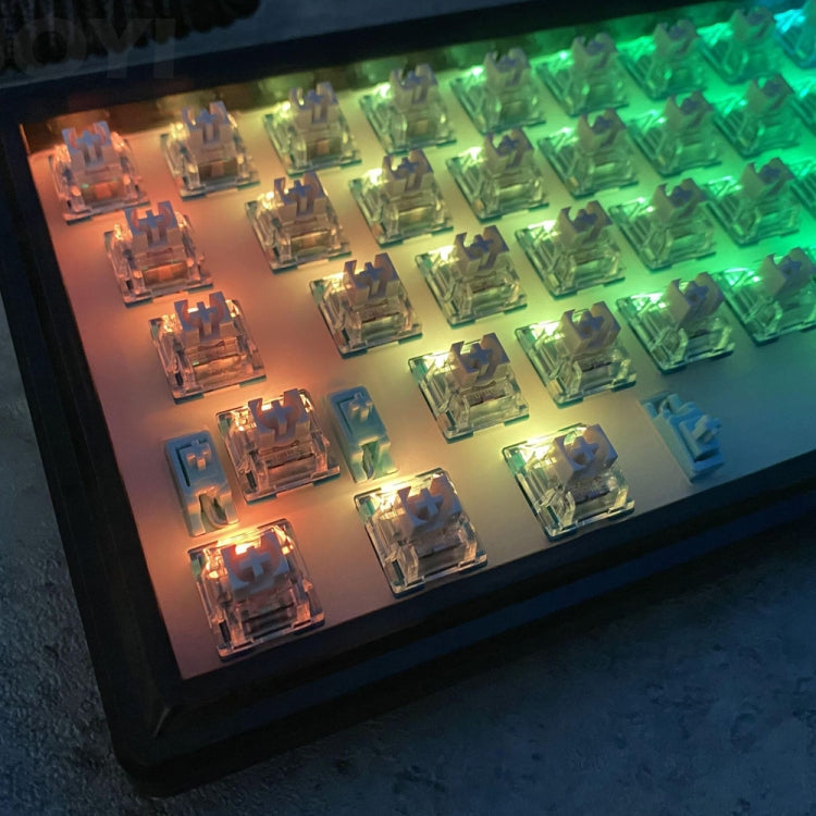 Hot Swap Shaft Wired RGB Back Light Customized Mechanical Keyboard Kit(White)