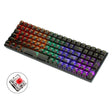 100 Keys Customized Gaming Wired Mechanical Keyboard Transparent Keycap Red Shaft (Black) - Wired Keyboard by PMC TechLife | Online Shopping South Africa | PMC TechLife | Buy Now Pay Later Mobicred