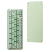 Bluetooth Wireless 3-mode RGB Backlit Gaming Mechanical Keyboard Aluminum Alloy Kit + Keycap(Light Green)