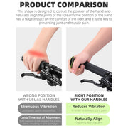 WEST BIKING Bike Cow Horns Fluorescent Deputy Handle Riding Equipment(Black)