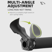 WEST BIKING Bike Cow Horns Fluorescent Deputy Handle Riding Equipment(Black)