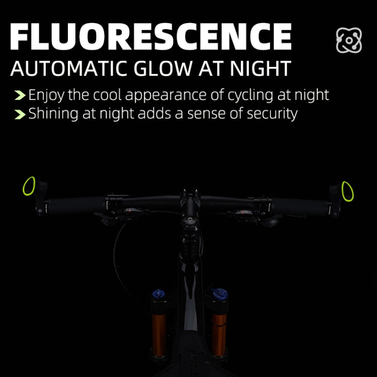 WEST BIKING Bike Cow Horns Fluorescent Deputy Handle Riding Equipment(Black)