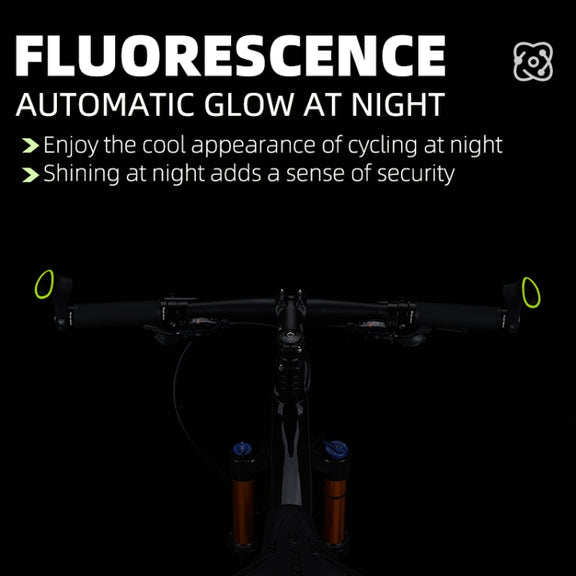 WEST BIKING Bike Cow Horns Fluorescent Deputy Handle Riding Equipment(Black)