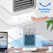2000 mAh USB Mini Desktop Spray Humidification Cooling Fan Home Air Conditioner Fan Cooler