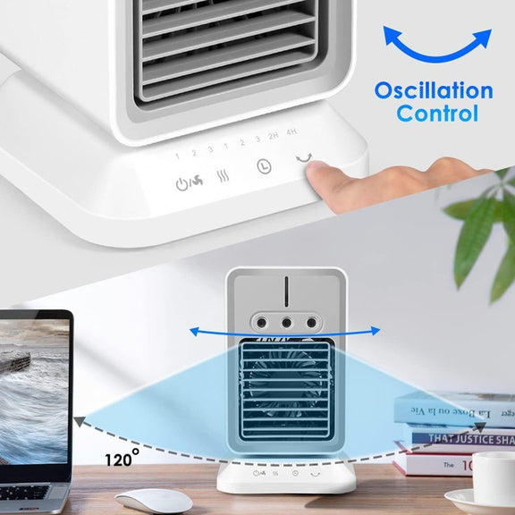 2600mAh USB Mini Desktop Spray Humidification Cooling Fan Home Air Conditioner Fan Cooler