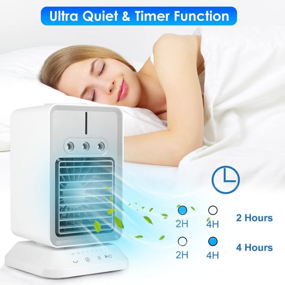 2000 mAh USB Mini Desktop Spray Humidification Cooling Fan Home Air Conditioner Fan Cooler