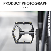 WEST BIKING 3 Bearings Ultralight Carbon Fiber Bushing Mountain Bike Pedal(Titanium)