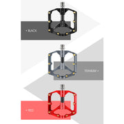 WEST BIKING 3 Bearings Ultralight Carbon Fiber Bushing Mountain Bike Pedal(Titanium)