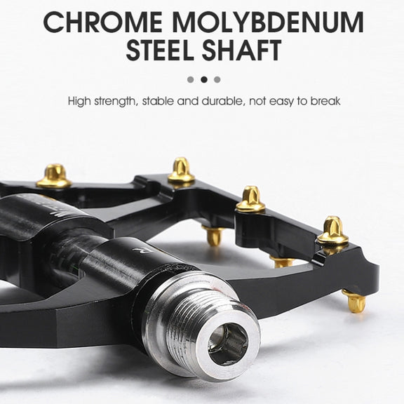 WEST BIKING 3 Bearings Ultralight Carbon Fiber Bushing Mountain Bike Pedal(Titanium)