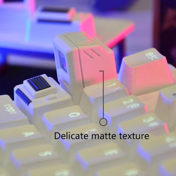 Mechanical Keyboard MAC Retro Light Transmission Keycap(Black)