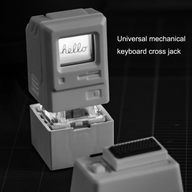 Mechanical Keyboard MAC Retro Light Transmission Keycap(White)