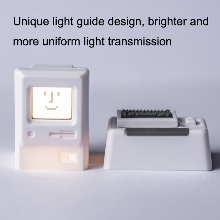 Mechanical Keyboard MAC Retro Light Transmission Keycap(White)