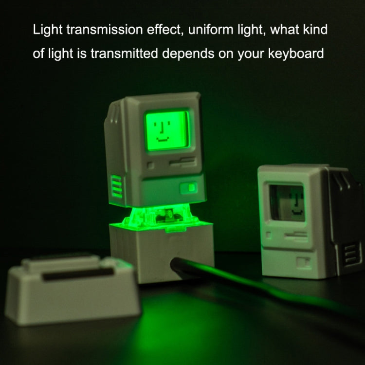 Mechanical Keyboard MAC Retro Light Transmission Keycap(Black)