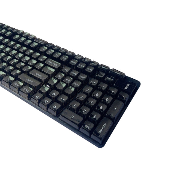 132 Keys DIY Customized Mechanical Keyboard Universal Transparent Crystal Keycap Black Transparent White Letter