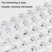 132 Keys DIY Customized Mechanical Keyboard Universal Transparent Crystal Keycap Black Transparent White Letter