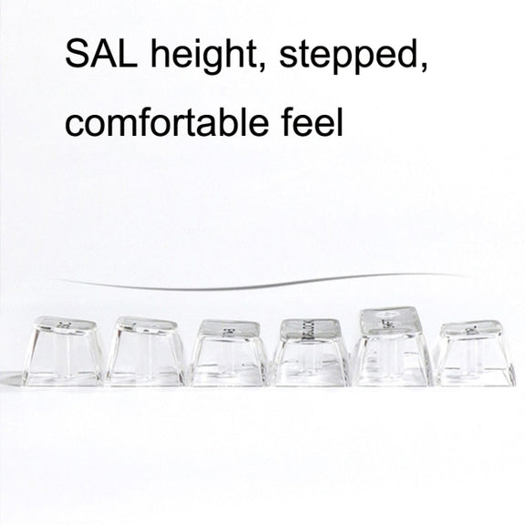 132 Keys DIY Customized Mechanical Keyboard Universal Transparent Crystal Keycap Black Transparent White Letter