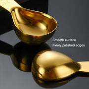 15ml 304 Stainless Steel Thickened Coffee Spoon With Scale Measuring Bean Spoon, Color: Black