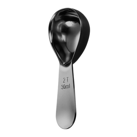 30ml 304 Stainless Steel Thickened Coffee Spoon With Scale Measuring Bean Spoon, Color: Black
