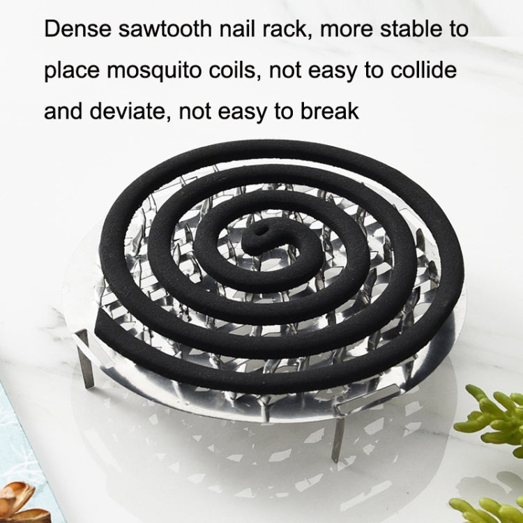 Stainless Steel Mosquito Incense Tray Holder Household Fireproof Mosquito Incense Box With Cover(As Show)