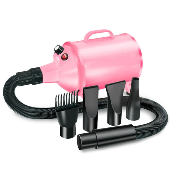 2100W Dog Dryer Stepless Speed Pet Hair Blaster Pet Water Blower 220V EU Plug(Pink)
