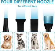 2100W Dog Dryer Stepless Speed Pet Hair Blaster Pet Water Blower 220V EU Plug(Green Black)