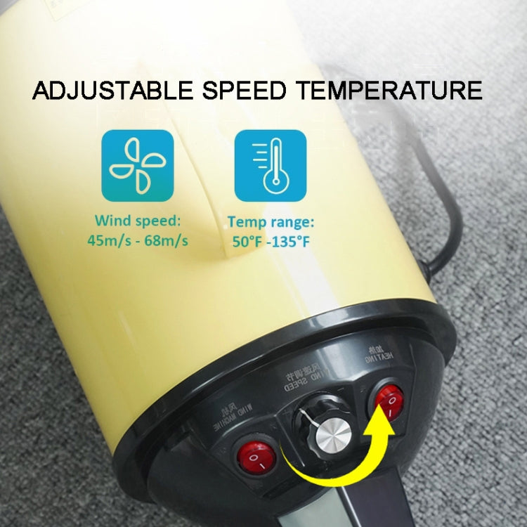 2100W Dog Dryer Stepless Speed Pet Hair Blaster Pet Water Blower 220V EU Plug(Green Black)