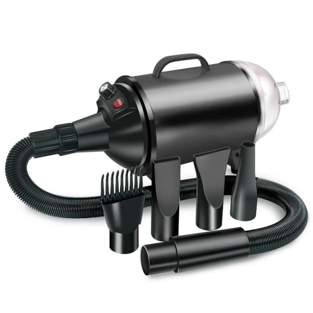 2100W Dog Dryer Stepless Speed Pet Hair Blaster With Vacuum Cleaner 220V UK Plug(Pure Black)