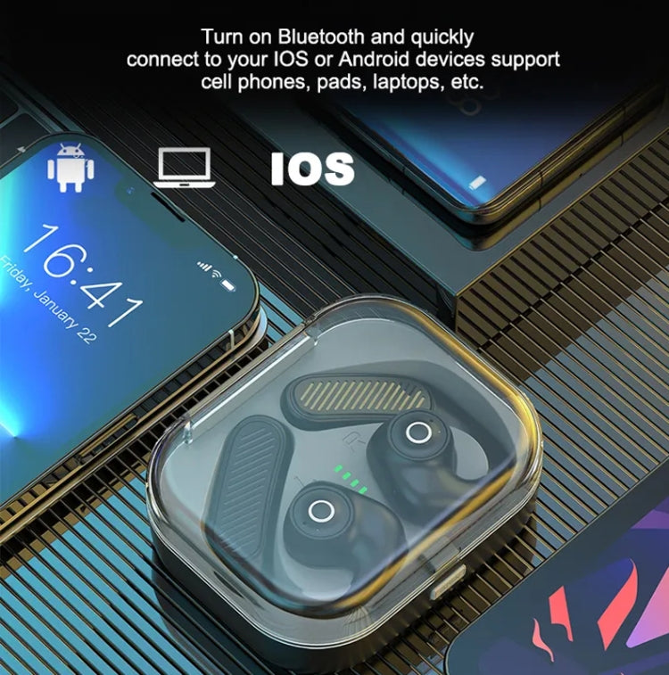 K23  TWS Hanging Ear Earphones Air Conduction Bluetooth Headset(Sky Blue)