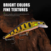 HENGJIA 5.7cm 3.4g Microbe Road Lures Slow Sinking Minnow Fake Bait, Color: 10 Colors Boxed