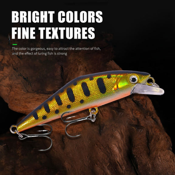 HENGJIA 5.7cm 3.4g Microbe Road Lures Slow Sinking Minnow Fake Bait, Color: 10 Colors Boxed