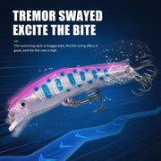 HENGJIA 5.7cm 3.4g Microbe Road Lures Slow Sinking Minnow Fake Bait, Color: 10 Colors Boxed