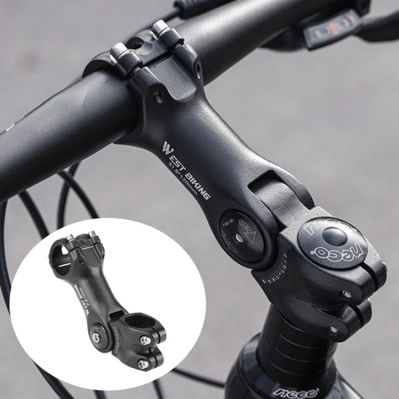 WEST BIKING Mountain Bike Adjustable Handlebar Angle Riser Handlebar Lift Accessories 25.4x100mm
