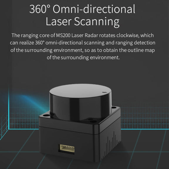 Yahboom Lidar ROS2 Robot SLAM Mapping Navigation Ranging TOF(MS200)