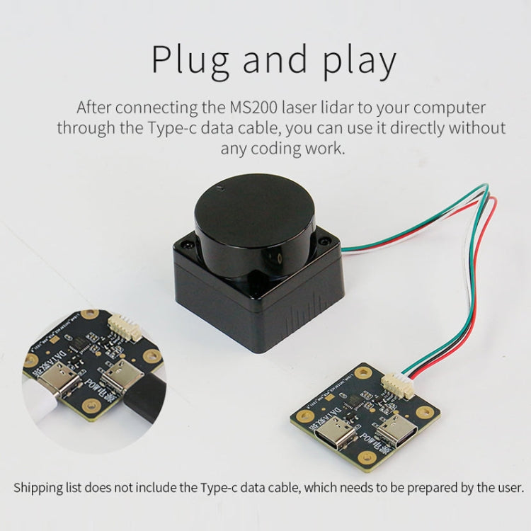 Yahboom Lidar ROS2 Robot SLAM Mapping Navigation Ranging TOF(MS200)