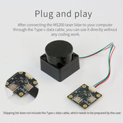 Yahboom Lidar ROS2 Robot SLAM Mapping Navigation Ranging TOF(MS200)