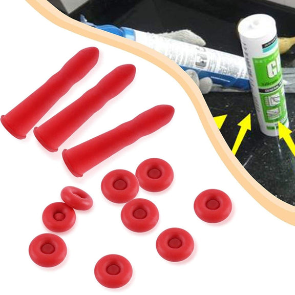 50pcs Glass Glue Nozzle Sealing Cap Leak-proof Sleeve Glass Glue Nozzle Protective Sleeve