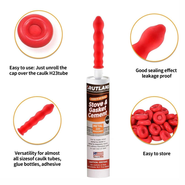 10pcs Glass Glue Nozzle Sealing Cap Leak-proof Sleeve Glass Glue Nozzle Protective Sleeve