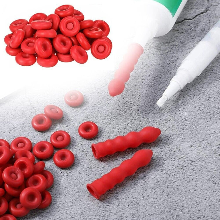 10pcs Glass Glue Nozzle Sealing Cap Leak-proof Sleeve Glass Glue Nozzle Protective Sleeve