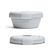 1100ml Silicone Folding Lunch Box  Travel Bowl Microwave & Dishwasher Safe(Gray)