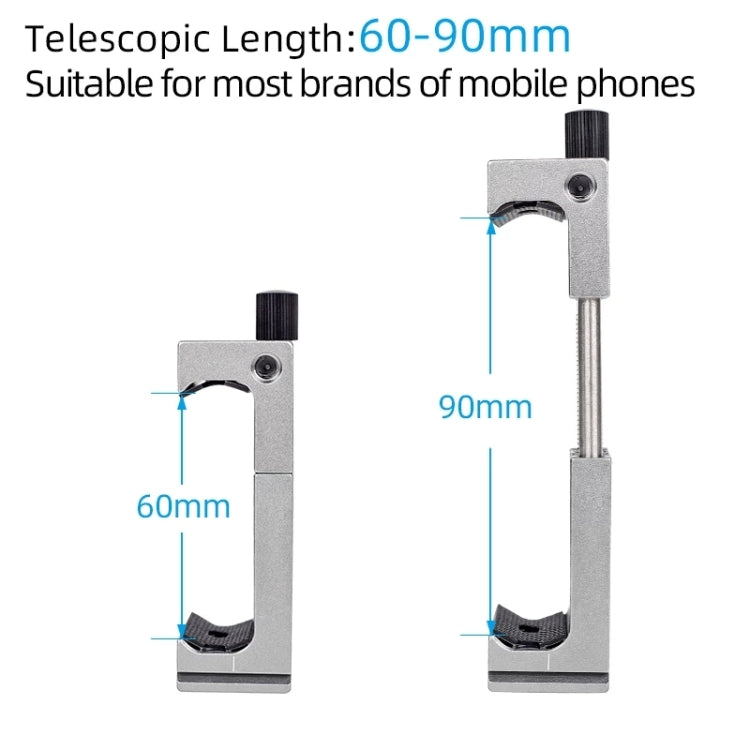 XILETU XJ-8 Aluminum Alloy Camera Head Tripod Mobile Phone Clip(Red)