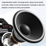 HanRongda HRD-787 High Performance Full Band Portable Bluetooth Card SOS Warning LED Lighting Radio(Green)